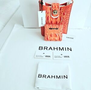 NWT Brahmin MANDARIN ORANGE Marley w/Jane Wallet